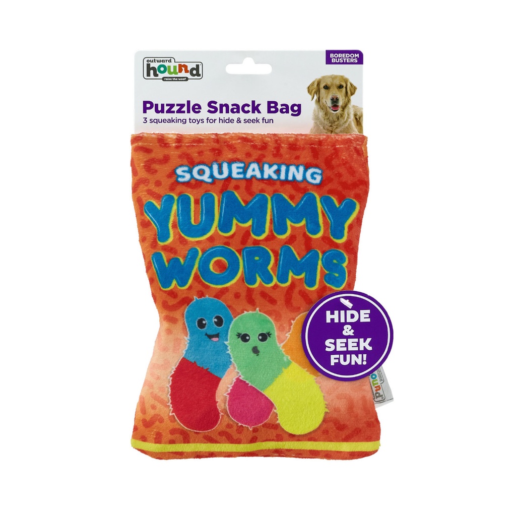 OUTWARD HOUND Snack Bag Puzzle Yummy Worms