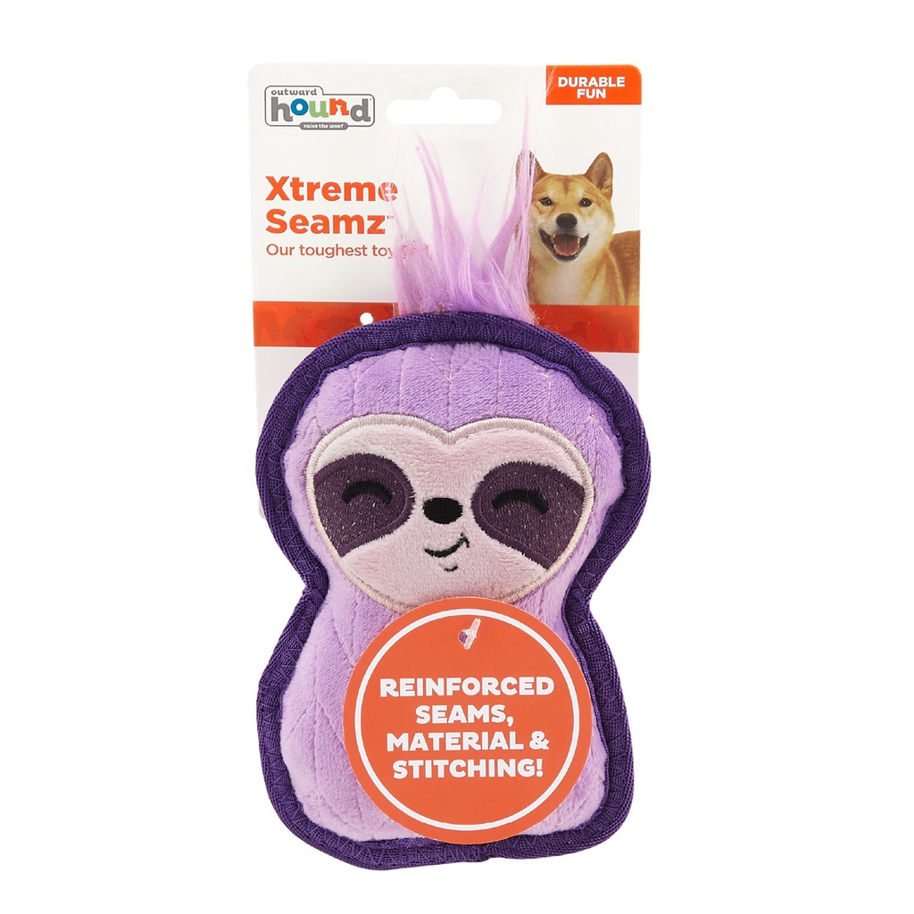 OUTWARD HOUND Xtreme Seamz Purple Sloth Small