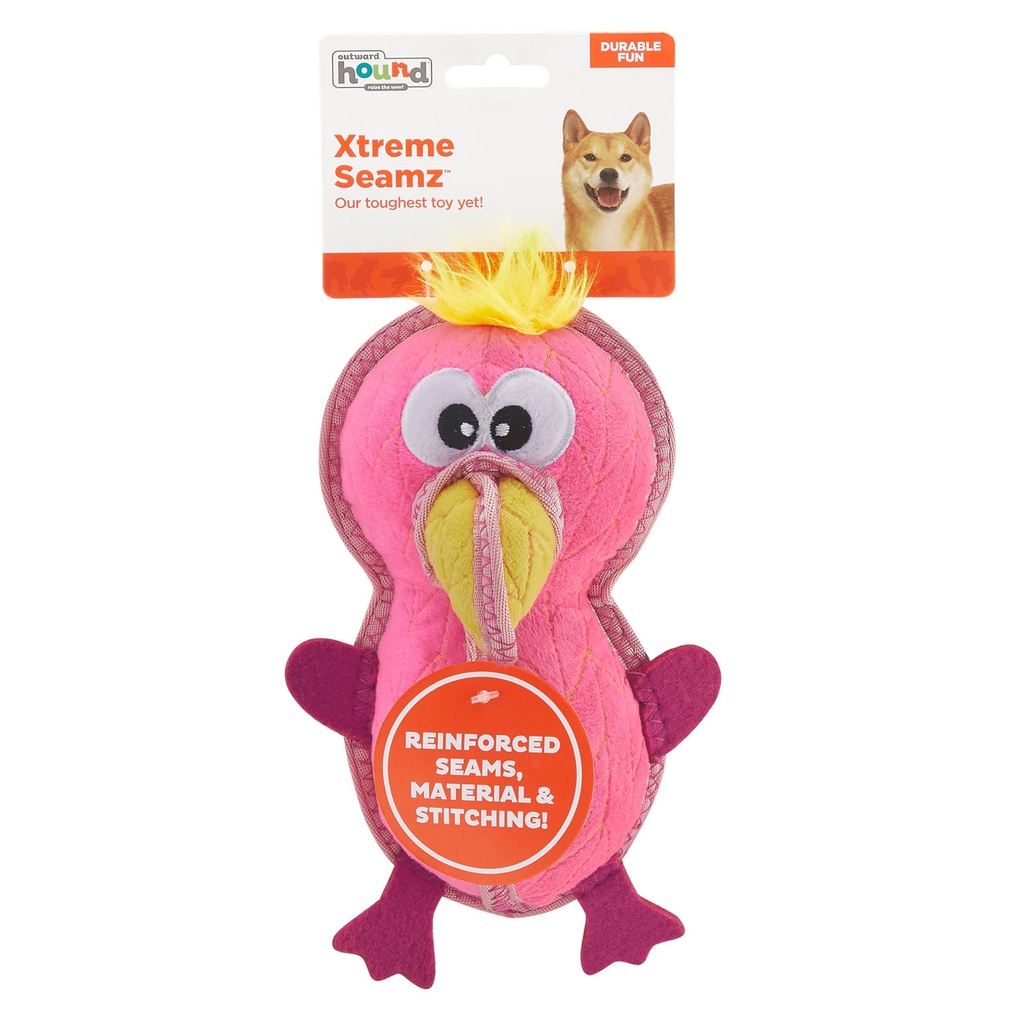 OUTWARD HOUND Xtreme Seamz Pink Flamingo Medium