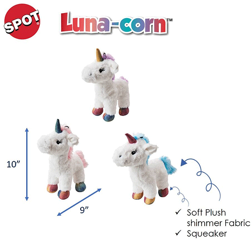 ETHICAL/SPOT Luna-Corn Plush Toy 10"