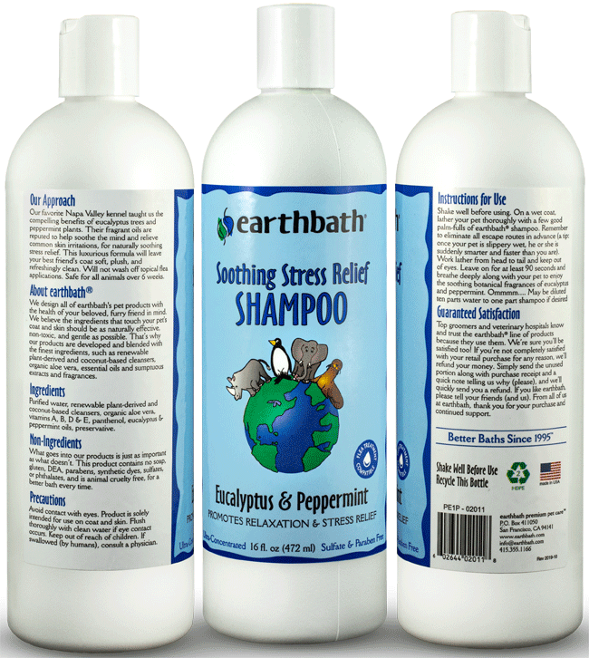 EARTHBATH Soothing Stress Relief Shampoo Eucalyptus & Peppermint 16oz