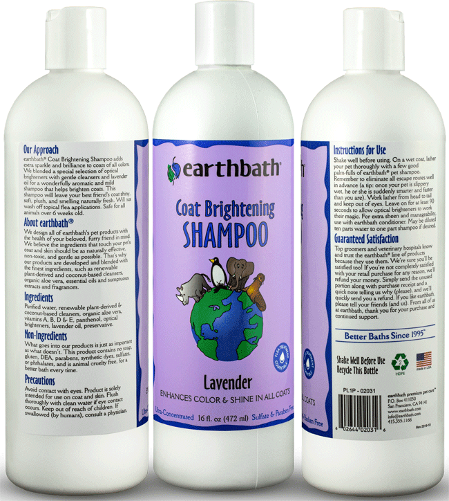 EARTHBATH Coat Brightening Shampoo Lavender 16oz