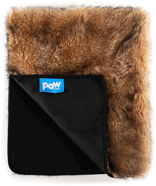 PAW PupProtector Waterproof Throw Blanket Faux Fur Sable Tan Original