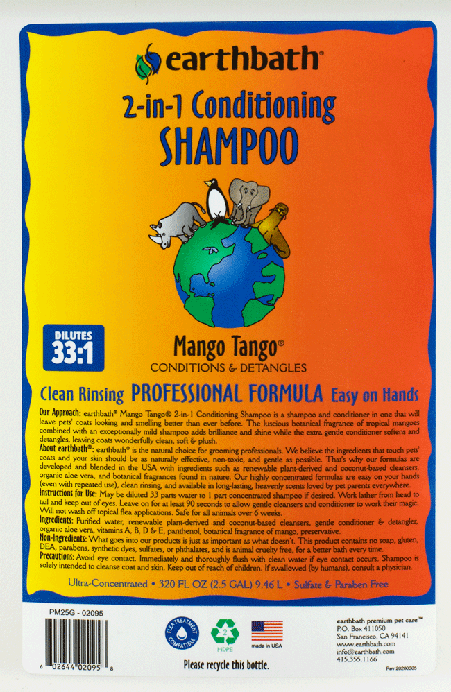 EARTHBATH 2-in-1 Conditioning Shampoo Mango Tango 2.5 Gallons