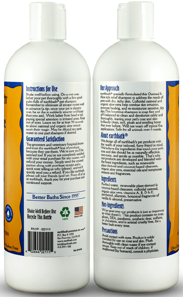 EARTHBATH Oatmeal & Aloe Shampoo Vanilla & Almond 16oz