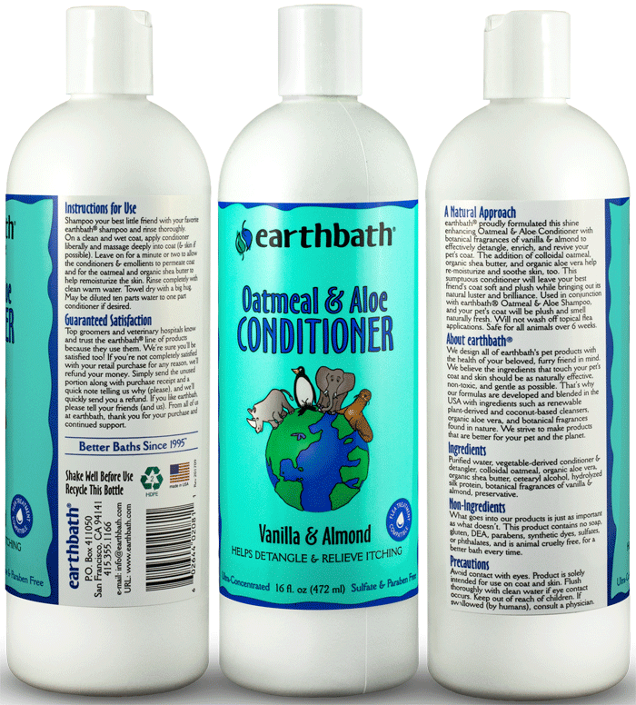 EARTHBATH Oatmeal & Aloe Conditioner Vanilla & Almond 16oz