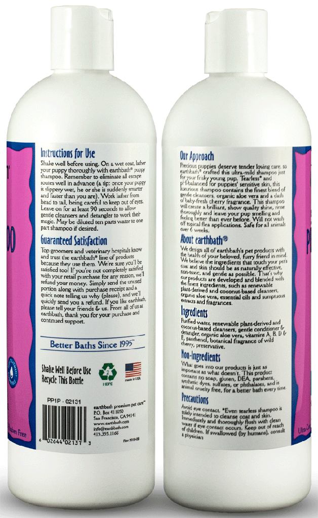 EARTHBATH Ultra-Mild Puppy Shampoo Wild Cherry 16oz