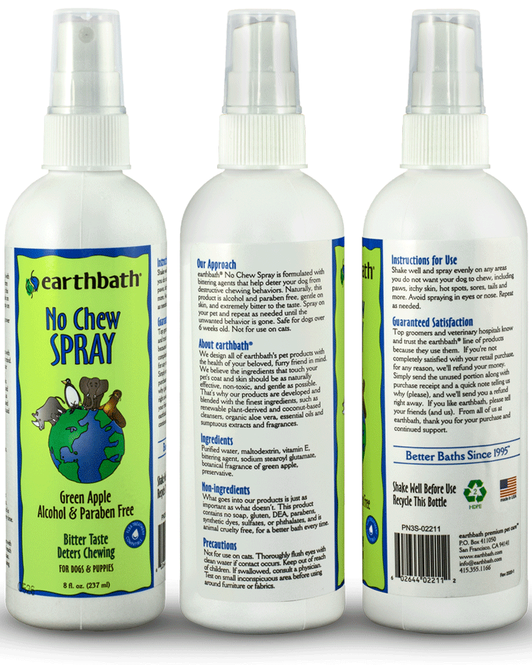 EARTHBATH No Chew Spray Bitter Apple 8oz