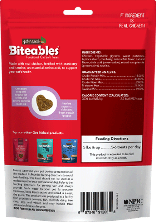 GET NAKED Biteables Cat Health Plus Treats 3oz