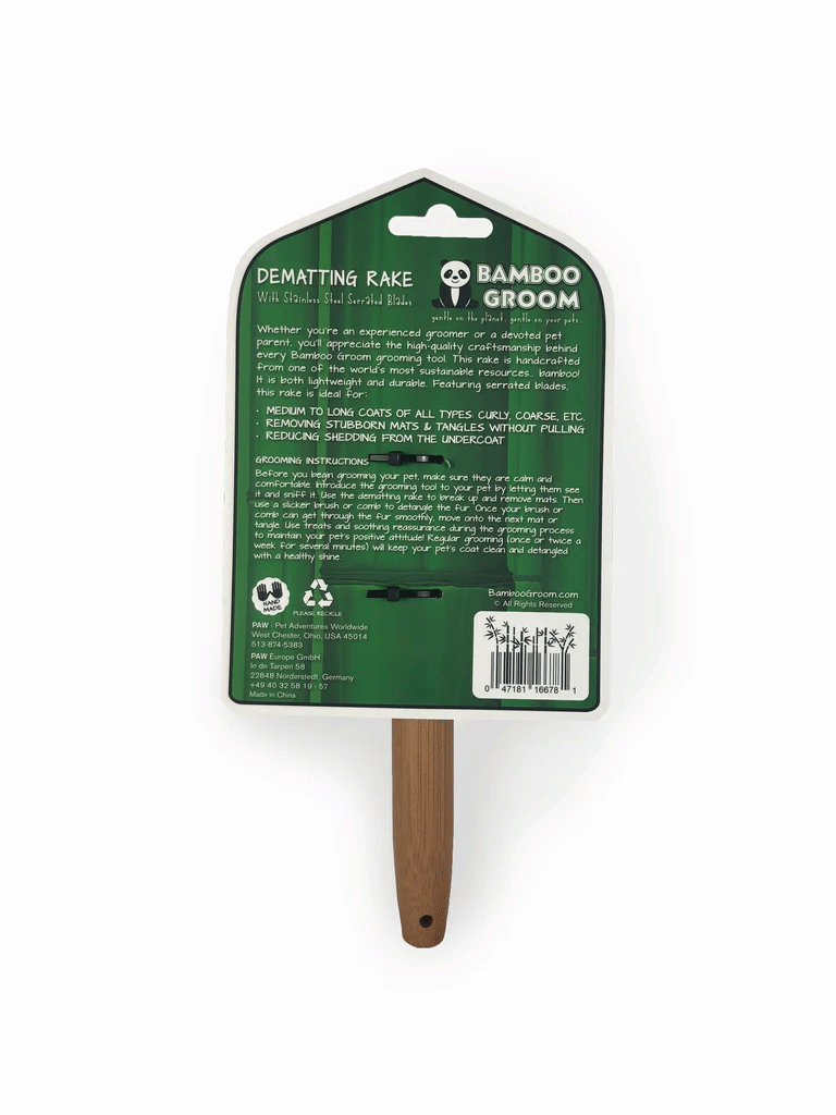 ALCOTT Bamboo Groom Dematting Rake S/M