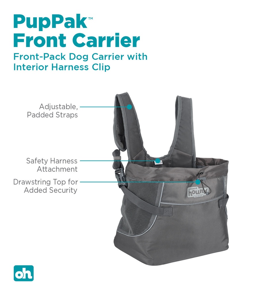 OUTWARD HOUND PoochPouch Front Carrier M Grey