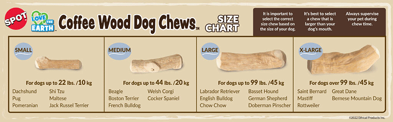 ETHICAL/SPOT Love The Earth Coffee Wood Dog Chew XL