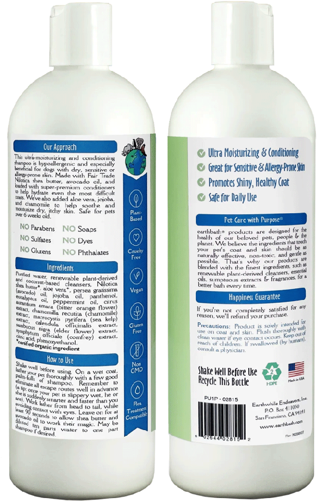 EARTHBATH Hypo-Allergenic Shea Butter Shampoo 16oz