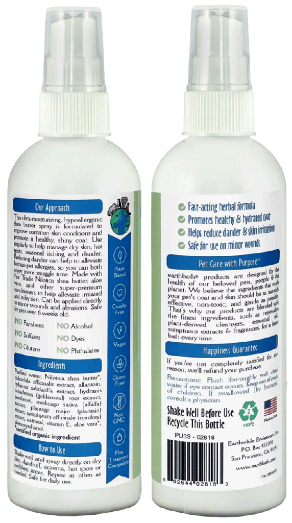 EARTHBATH Hypo-Allergenic Shea Butter Spray 8oz