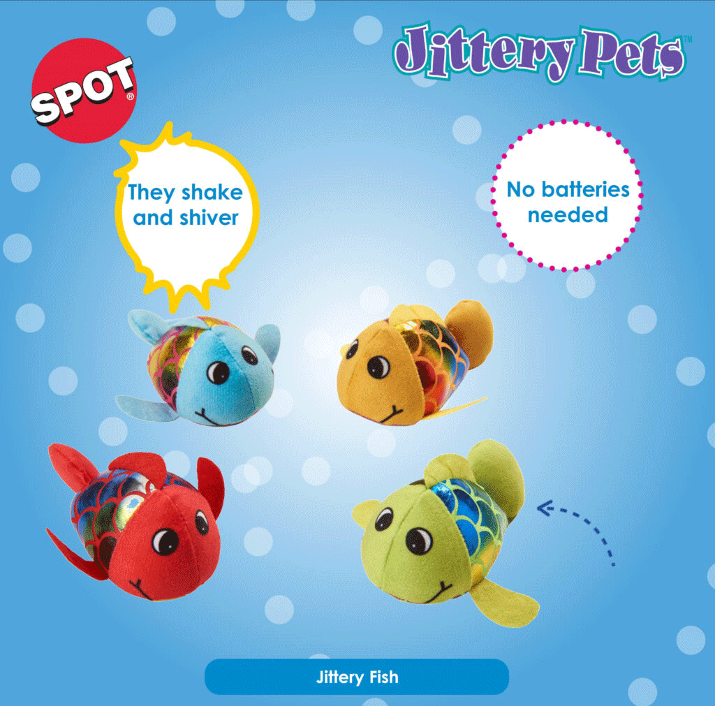 SPOT Cat Jittery Fish 3"