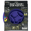 SPUNKY PUP Slow Feeder & Lick Pad Duo Combo Bowl