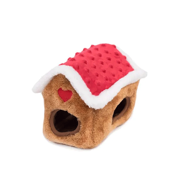 ZIPPYPAWS Holiday Zippy Burrow Gingerbread House