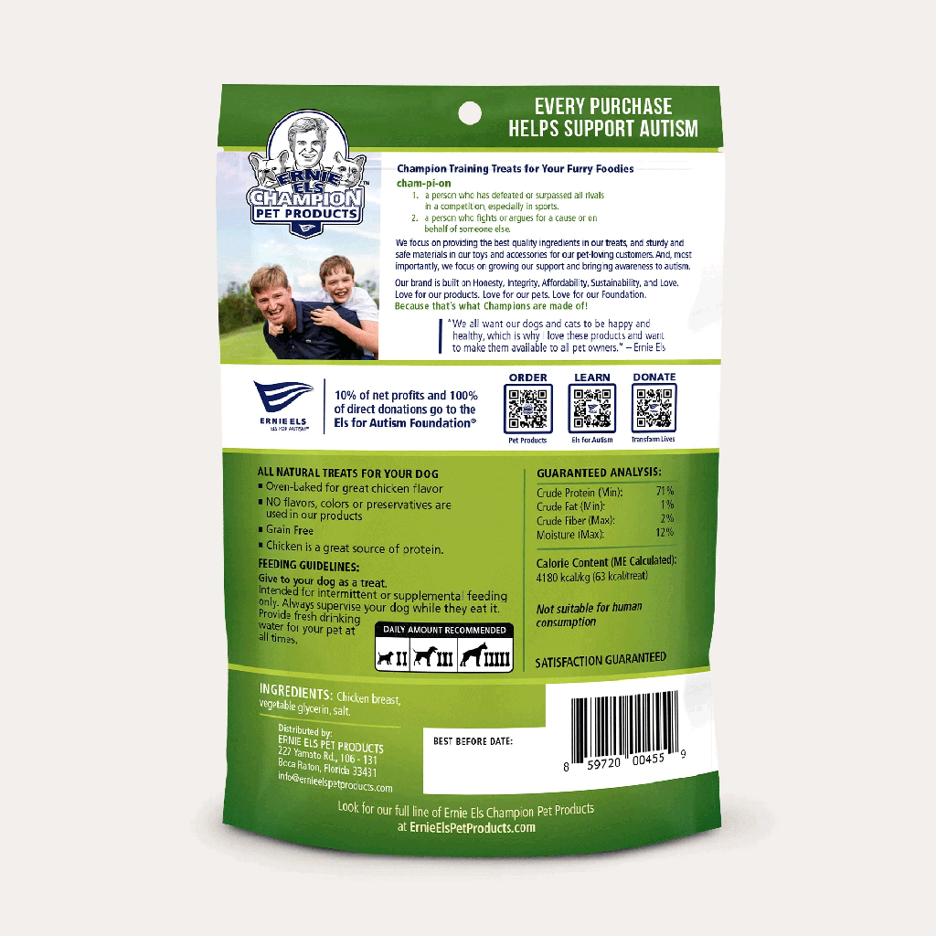 ERNIE ELS Chicken Jerky Golf Shape Treats 3oz