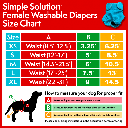 SIMPLE SOLUTION Washable Female Dog Diaper XL 55-90#