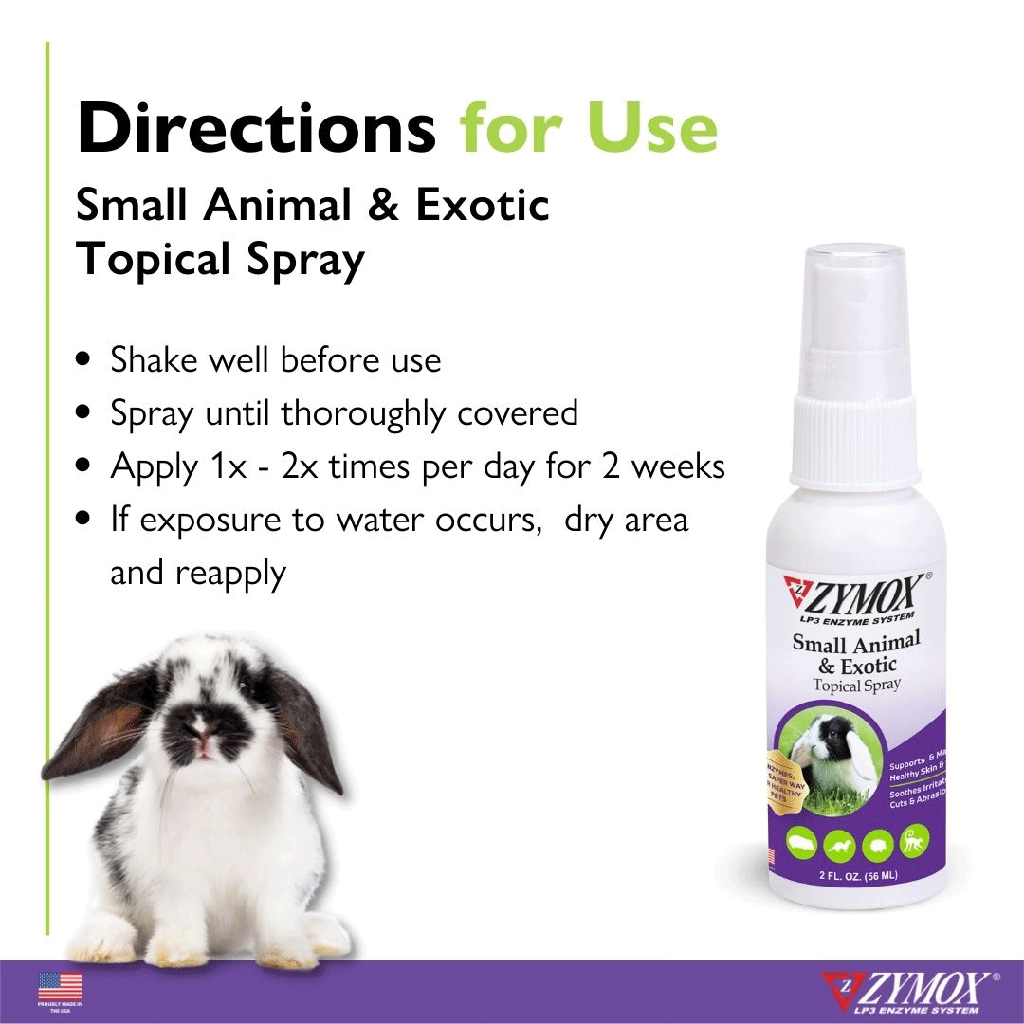 ZYMOX Topical Spray Small Animal & Exotic (no H/C) 2oz