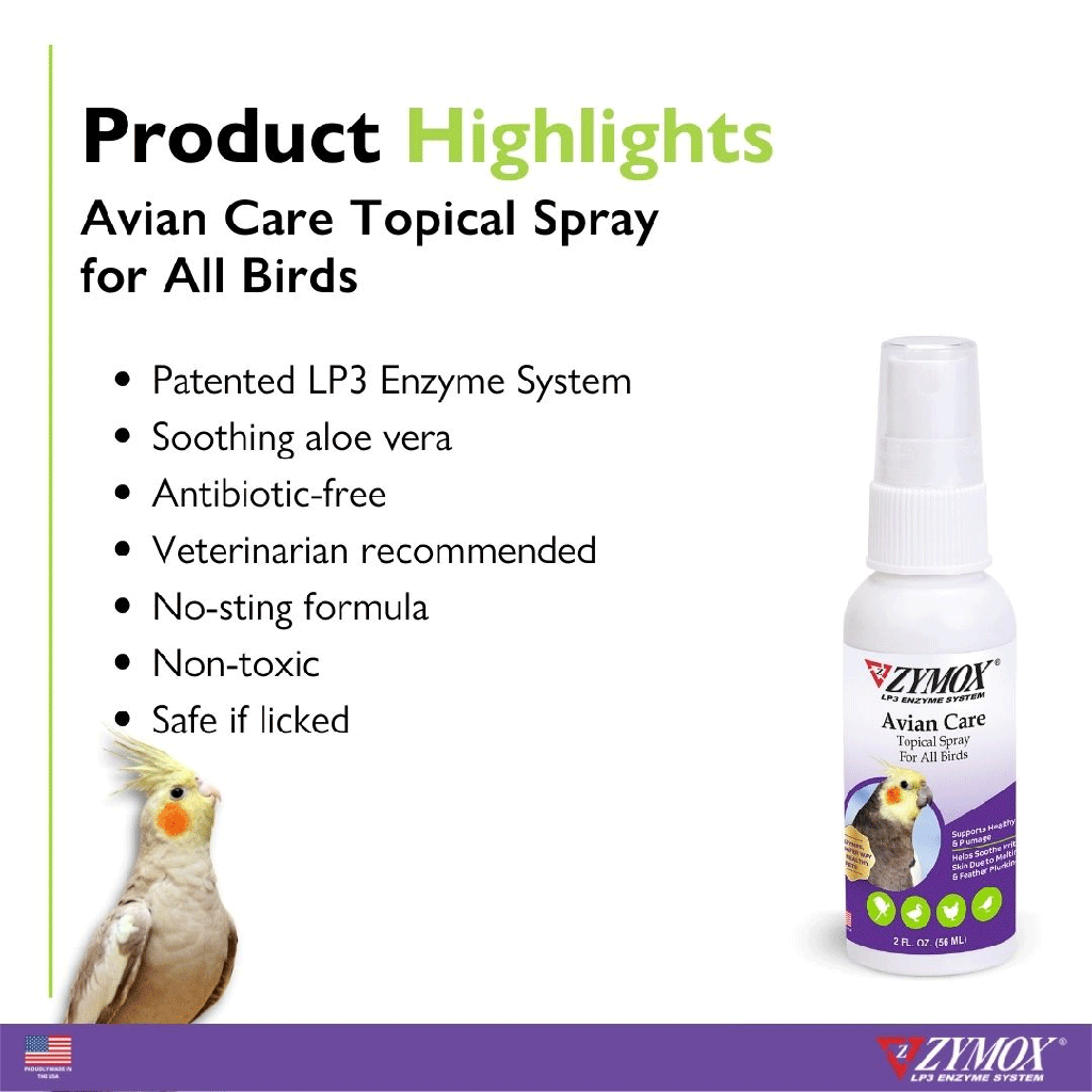 ZYMOX Topical Spray Avian (no H/C) 2oz