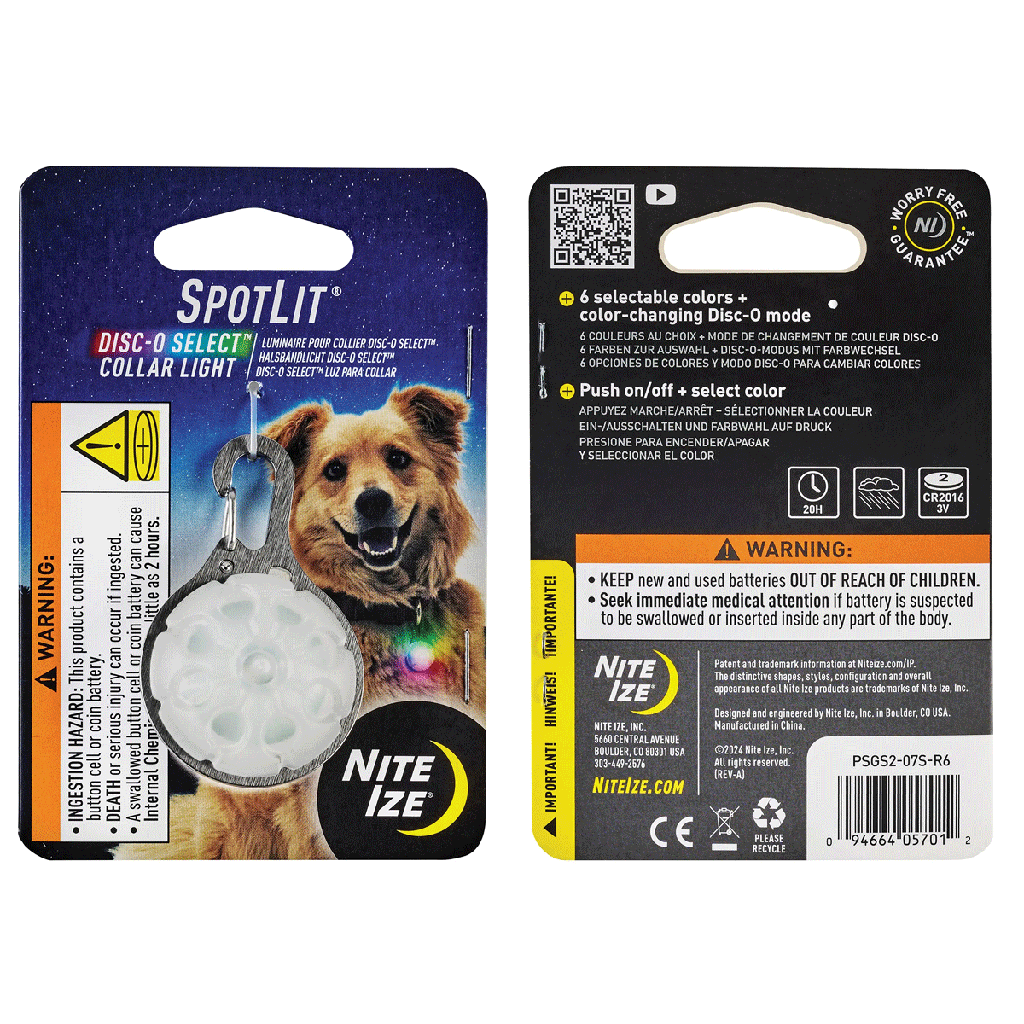 NITE IZE SpotLit Collar Light Disc-O Select