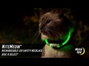 NITE IZE NiteMeow LED Safety Necklace Rechargeable Disc-O Select