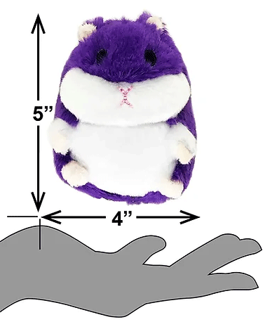 PETSPORT Tiny Tots Fat Hamster Purple 5"