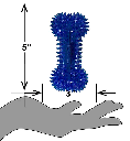 PETSPORT Tiny Tots Gorilla Spiky Bone 4.5"