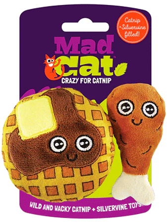 MAD CAT Chicken & Waffles Cat Toys 2pk