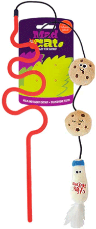 MAD CAT Cookies & Milk Wand Cat Toy