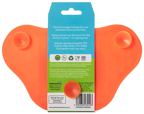 PetDreamHouse PAW Lick Pad Orange