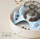 PetDreamHouse SPIN Slow Feeder Pet Bowl UFO Maze Blue