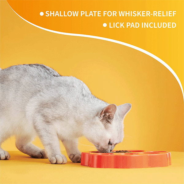 PetDreamHouse PAW Mini 2-in-1 Slow Feeder & Lick Pad Orange