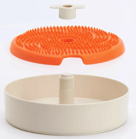 PetDreamHouse SPIN Disc Lick Feeder & Frisbee M Orange