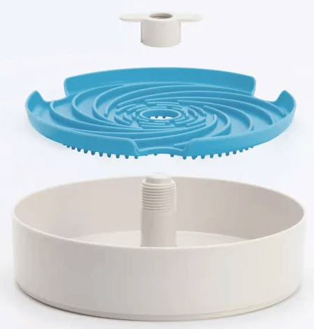 PetDreamHouse SPIN Disc Lick Feeder & Frisbee M Blue