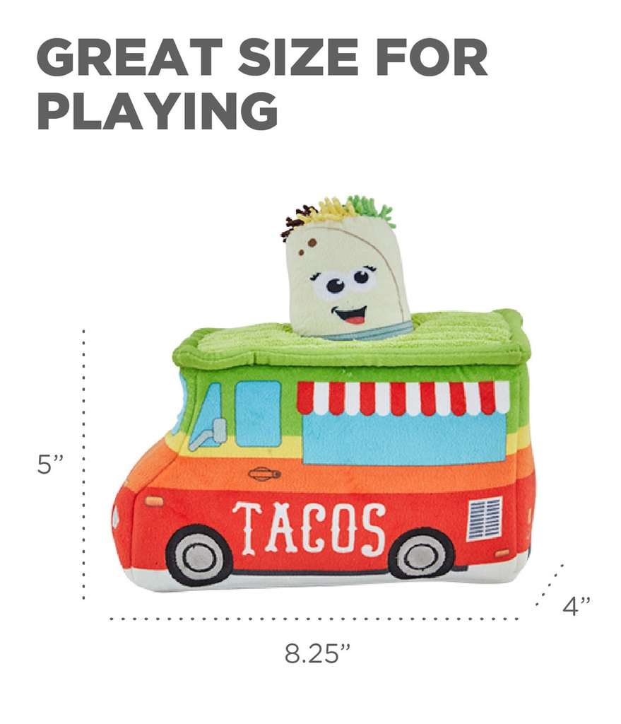 OUTWARD HOUND Hide A Taco Truck Plush Dog Toy Puzzle