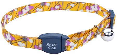 *COASTAL Safe Cat Collar w/Magnet - Charcoal Stemmed Flower