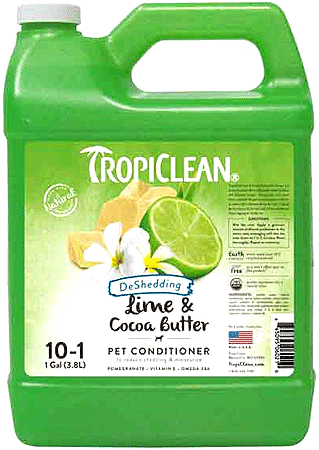 TROPICLEAN DeShedding Lime & Cocoa Butter Conditioner - Gallon