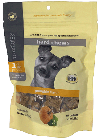 TREATIBLES Grain Free Pumpkin Chews 1mg Small 14ct