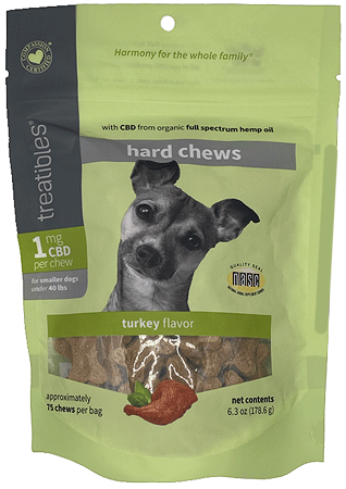 TREATIBLES Grain Free Turkey Chews 1mg Small 14ct