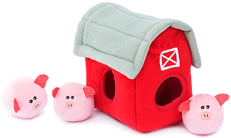 ZIPPYPAWS Zippy Burrow Pig Barn w/Bubble Babies