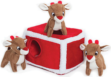 ZIPPY PAWS Holiday Zippy Burrow - Reindeer Pen