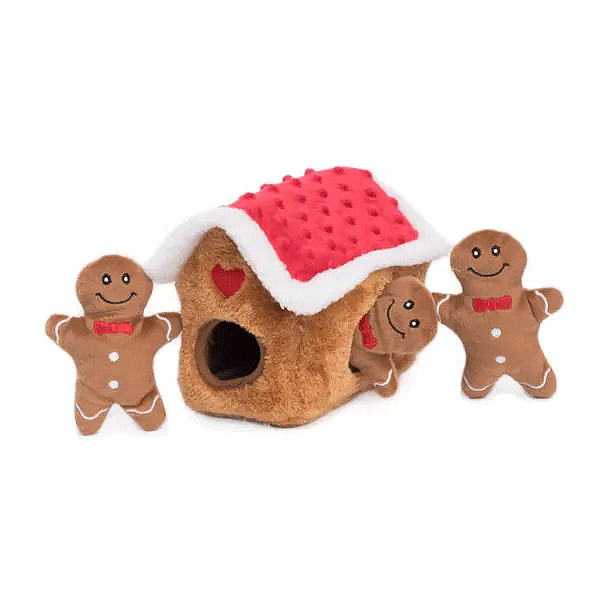 ZIPPY PAWS Holiday Zippy Burrow Gingerbread House