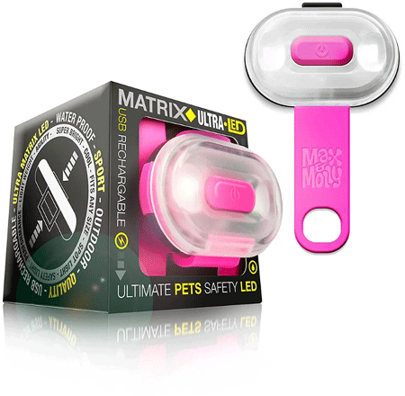 *MAX&MOLLY Ultra Bright LED Pet Light (Cube Pkg) Pink