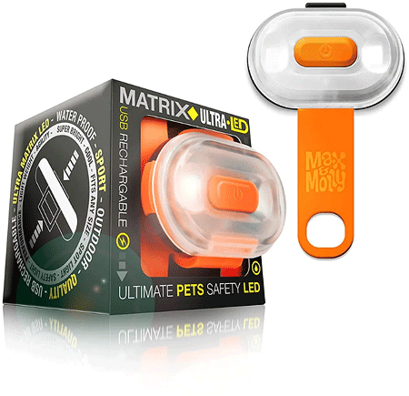 *MAX&MOLLY Ultra Bright LED Pet Light (Cube Pkg) Orange