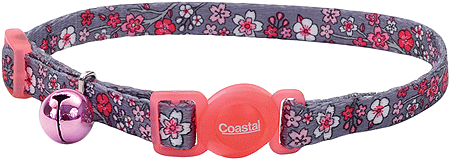 COASTAL Safe Cat Fashion Breakaway Cat Collar - Pink Cherry Blossoms