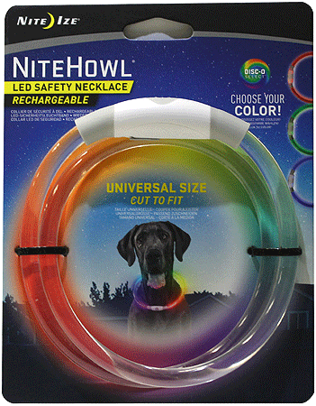 NITE IZE NiteHowl LED Safety Necklace Rechargeable Disc-O Select