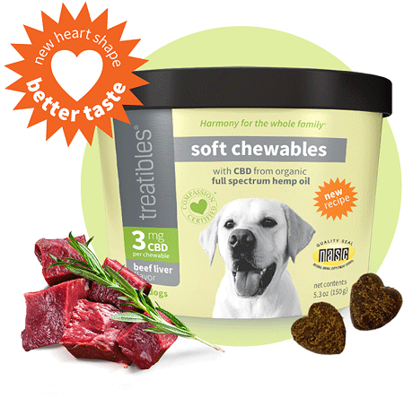 TREATIBLES Hemp Oil Soft Chews for Dogs 60ct