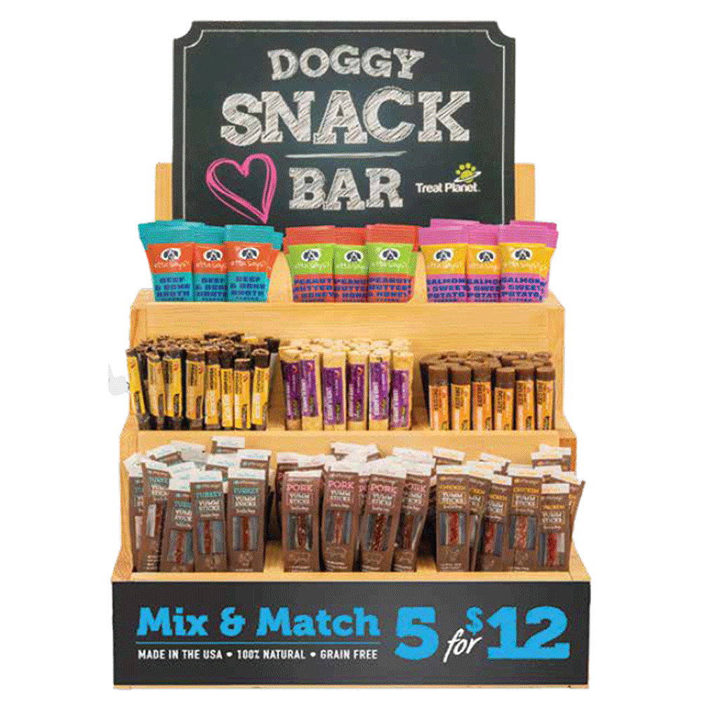 TREAT PLANET Doggy Snack Bar Display